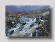 autumn spate,lewis  oil sketch 18 x 35cm